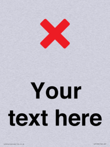 Custom plain background, red cross sign